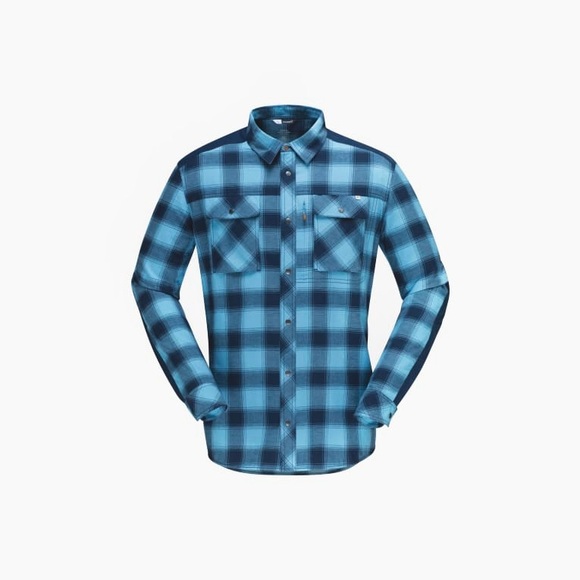 Norrona Svalbard Flannel Shirt, Blue- Men’s Small NWOT - Picture 1 of 6